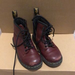 doc martens girls wine boots